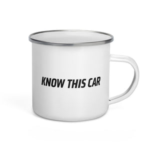"Know This Car" Logo Enamel Mug